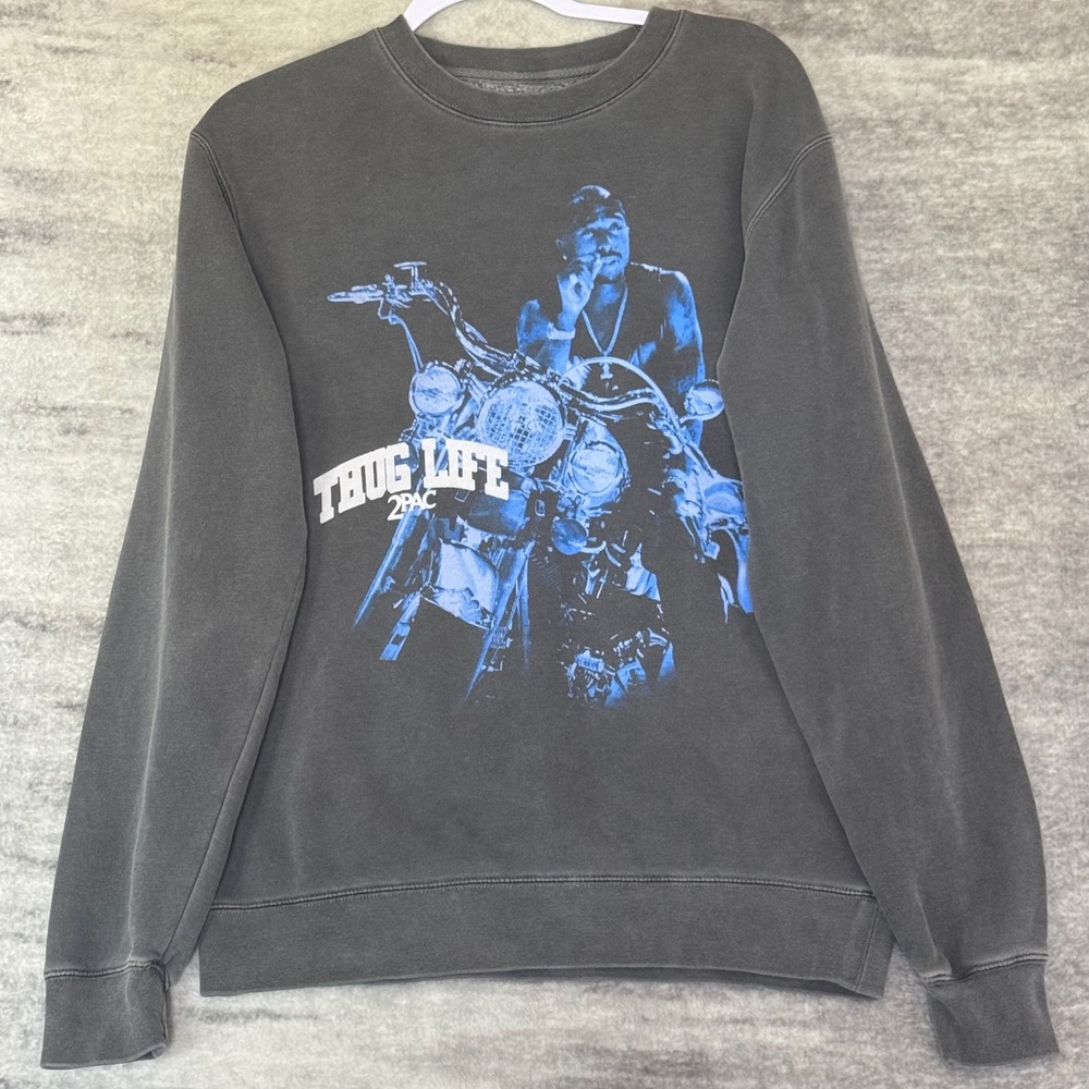 Independent Trading Co 2Pac Thug Life Sweatshirt Charcoal Gray PRM3500C Small